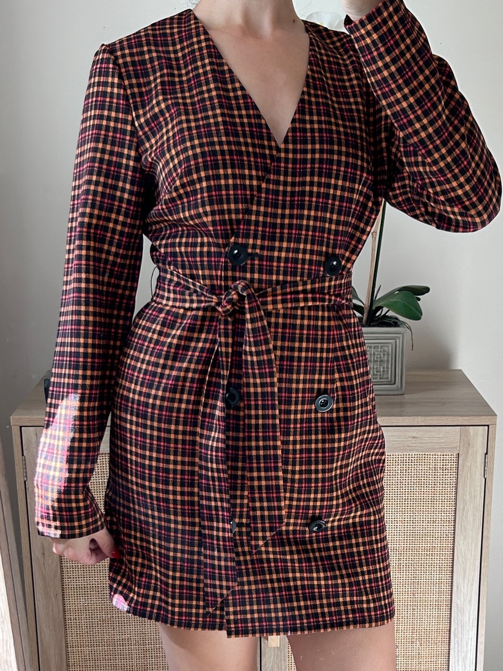 Retro Plaid fall dress never worn perfect condition